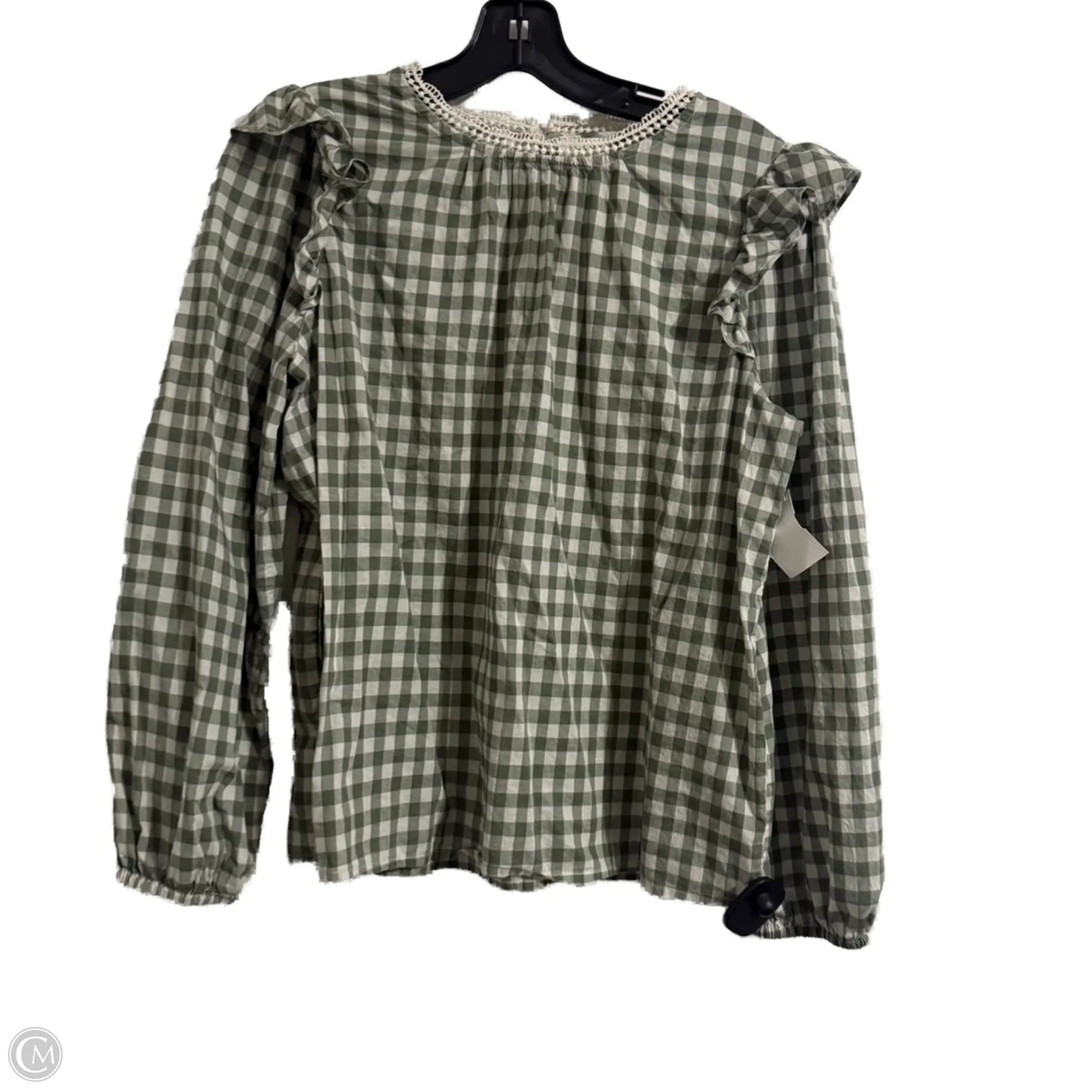 Top Long Sleeve By J. Crew In Green, Size: M