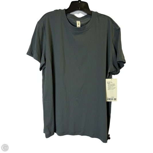 Athletic Top Short Sleeve By Lululemon In Grey, Size: 12