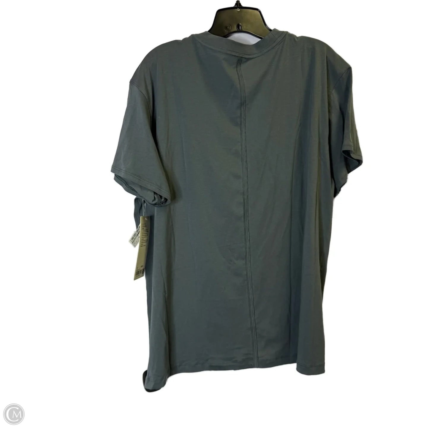 Athletic Top Short Sleeve By Lululemon In Grey, Size: 12