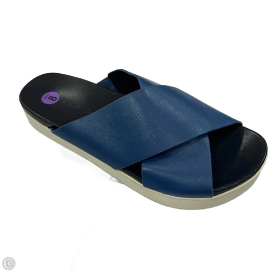 Sandals Flats By H For Halston In Navy, Size: 8