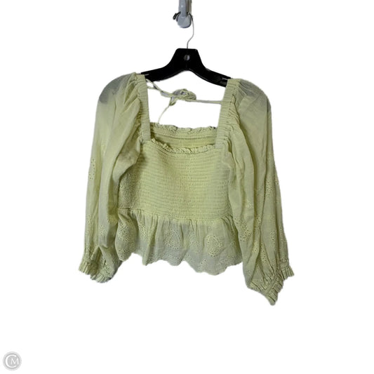 Top Long Sleeve By American Eagle In Green, Size: L