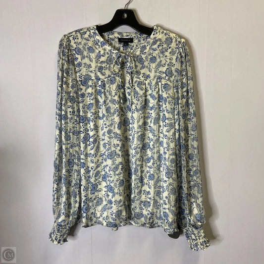 Top Long Sleeve By Tamara H In Blue, Size: L