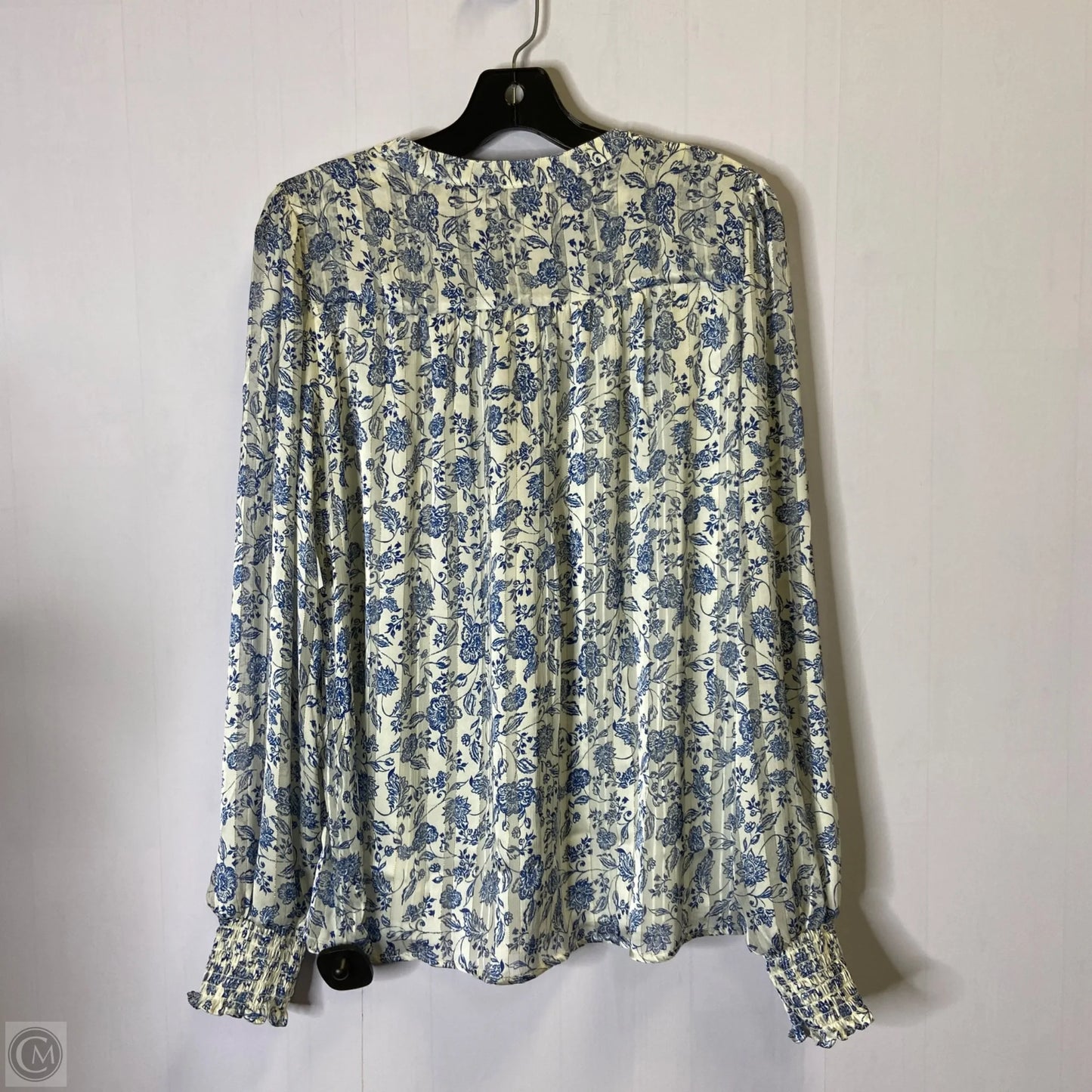 Top Long Sleeve By Tamara H In Blue, Size: L