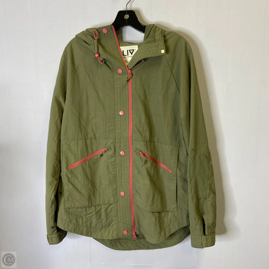 Jacket Windbreaker By Clothes Mentor In Green, Size: M