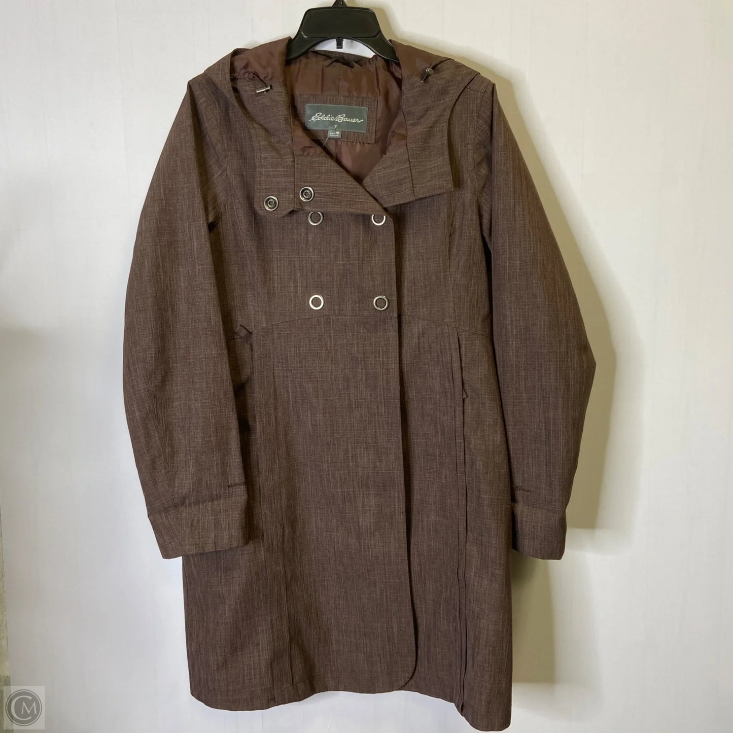 Coat Trench Coat By Eddie Bauer In Purple, Size: M