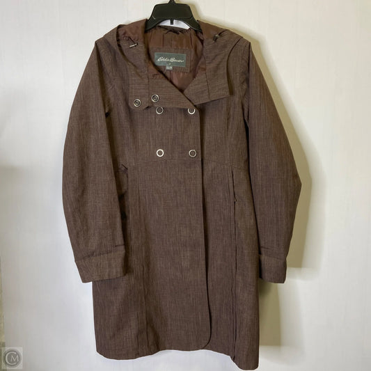 Coat Trench Coat By Eddie Bauer In Purple, Size: M
