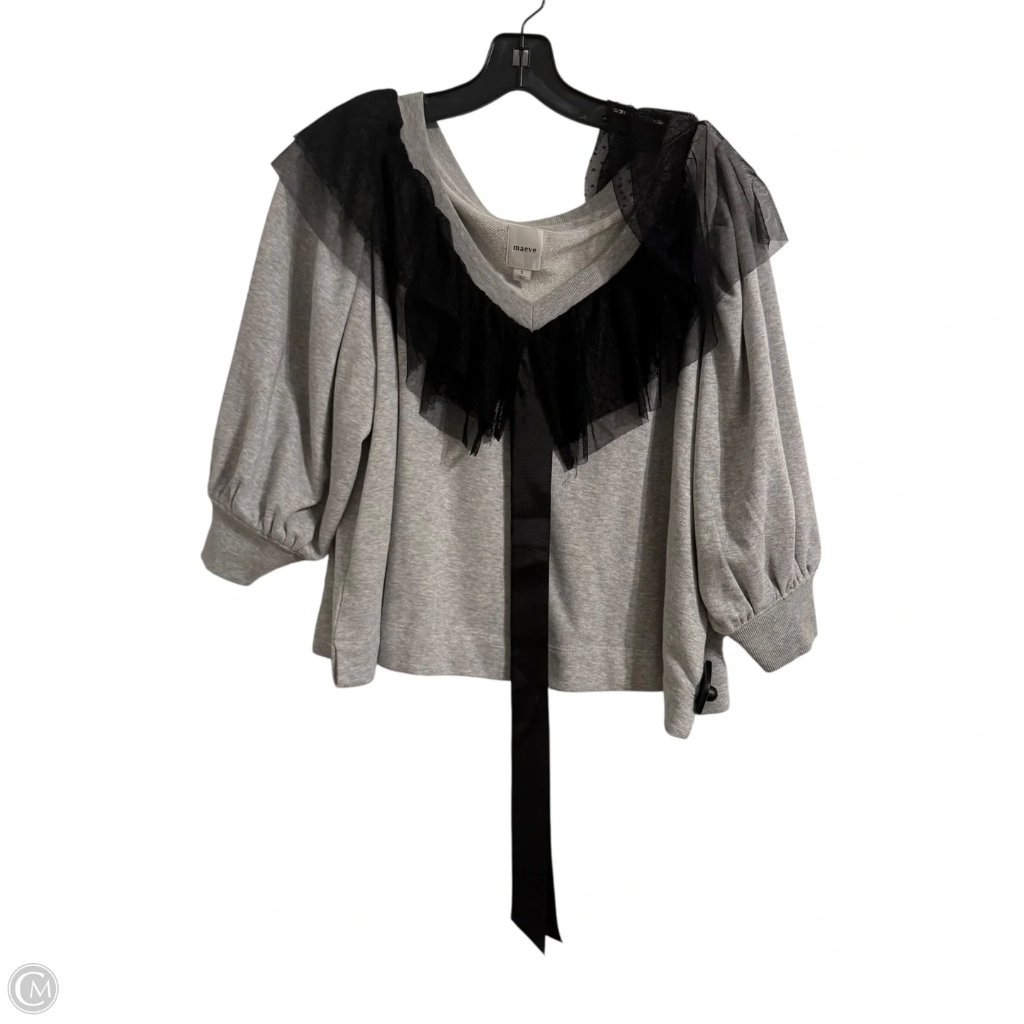 Top Short Sleeve By Maeve In Grey, Size: S