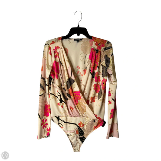 Bodysuit By Express In Floral Print, Size: M