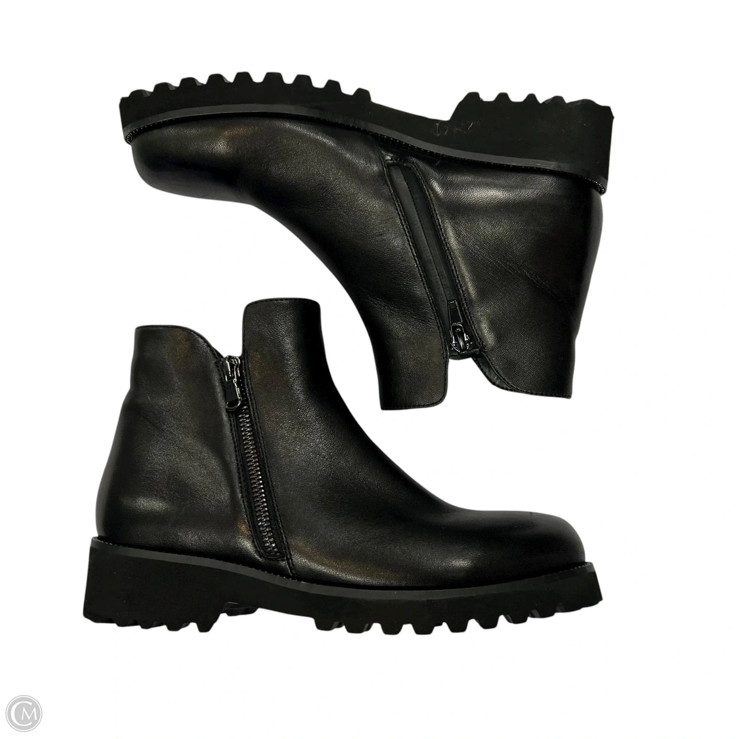 Boots Ankle Flats By Vaneli In Black, Size: 7