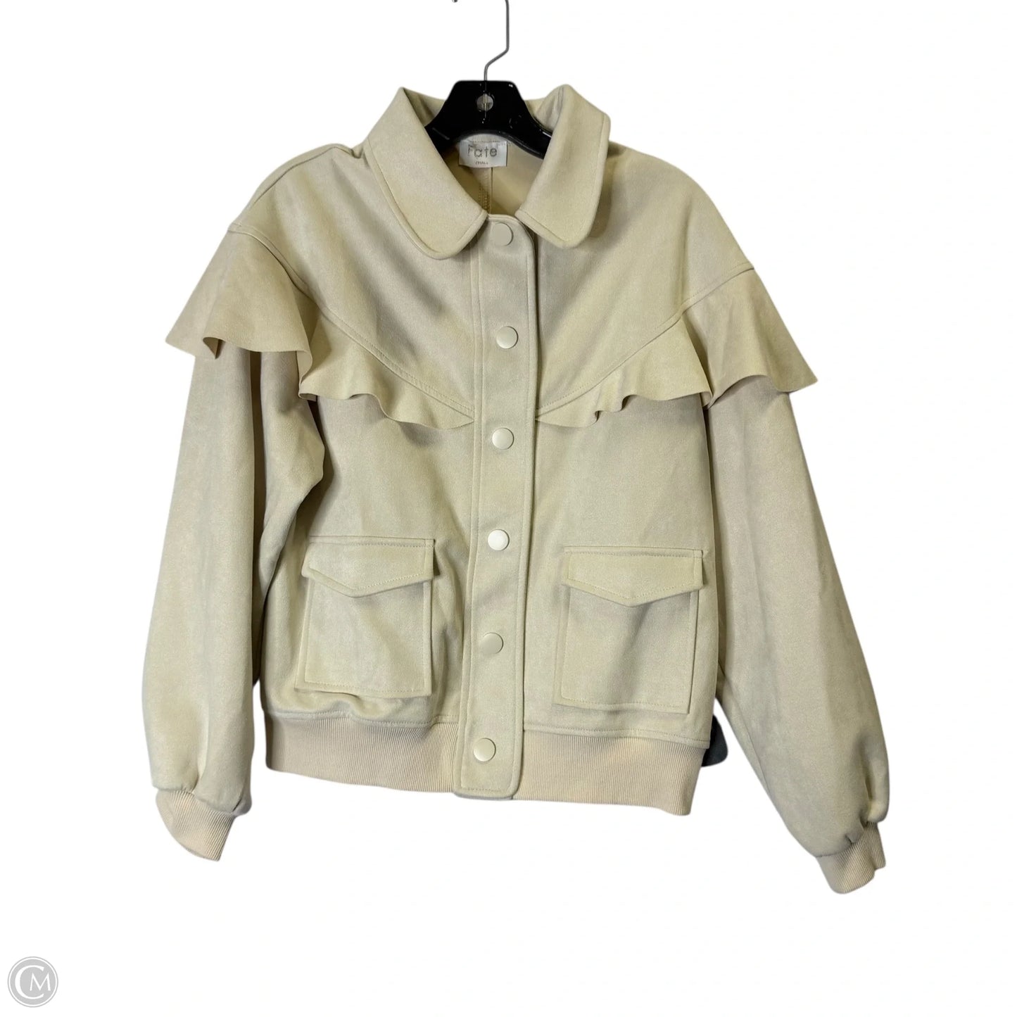 Jacket Shirt By Fate In Cream, Size: S