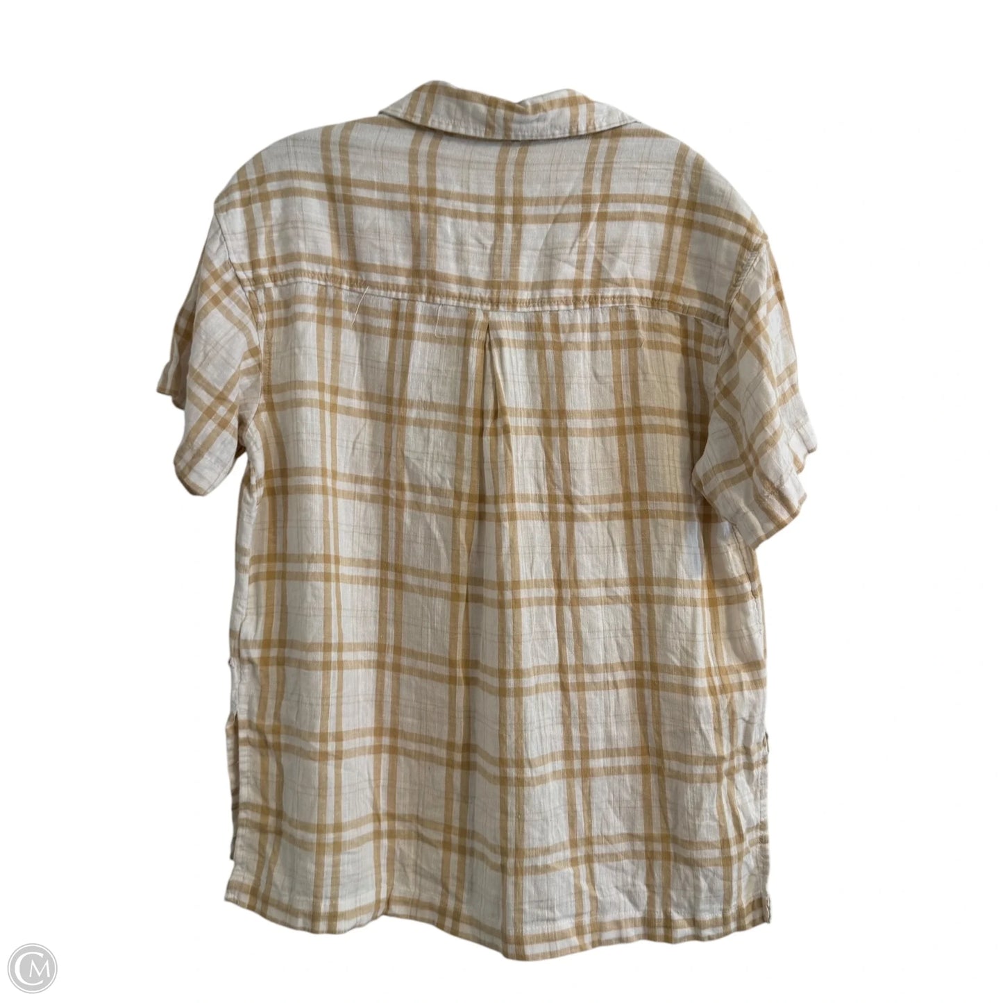 Top Short Sleeve By American Eagle In Cream, Size: S