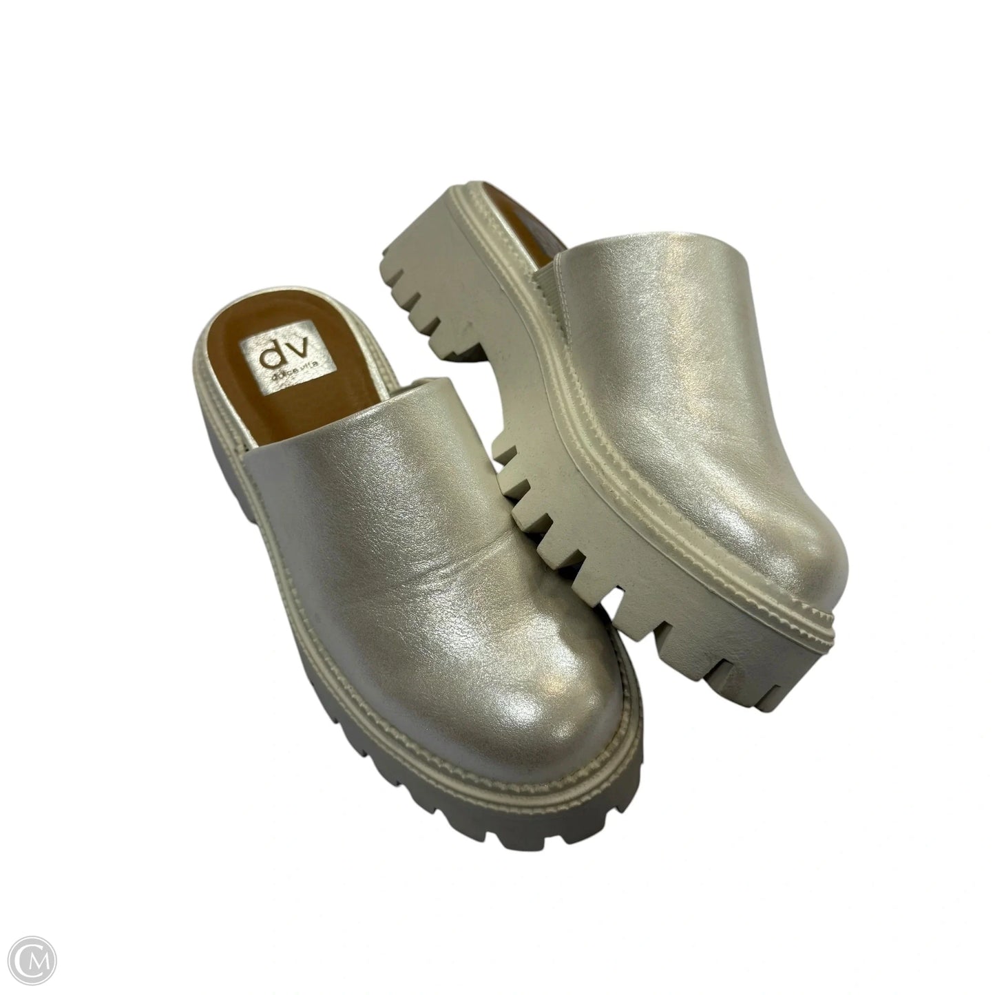 Shoes Heels Platform By Dv In Silver, Size: 6.5