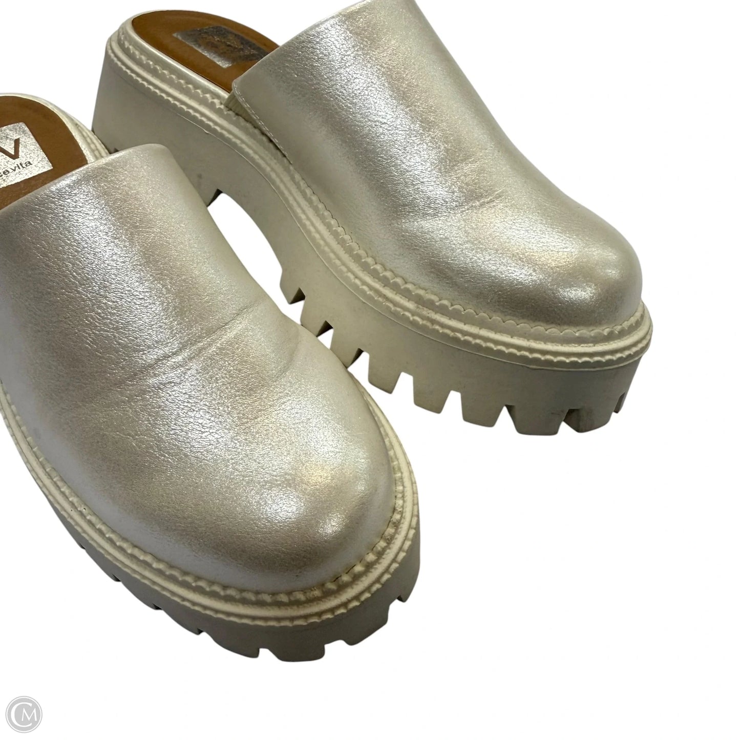 Shoes Heels Platform By Dv In Silver, Size: 6.5