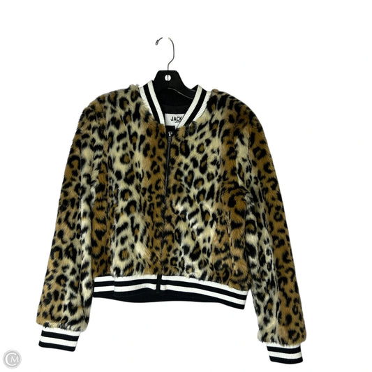 Jacket Faux Fur & Sherpa By Jack By Bb Dakota In Animal Print, Size: L