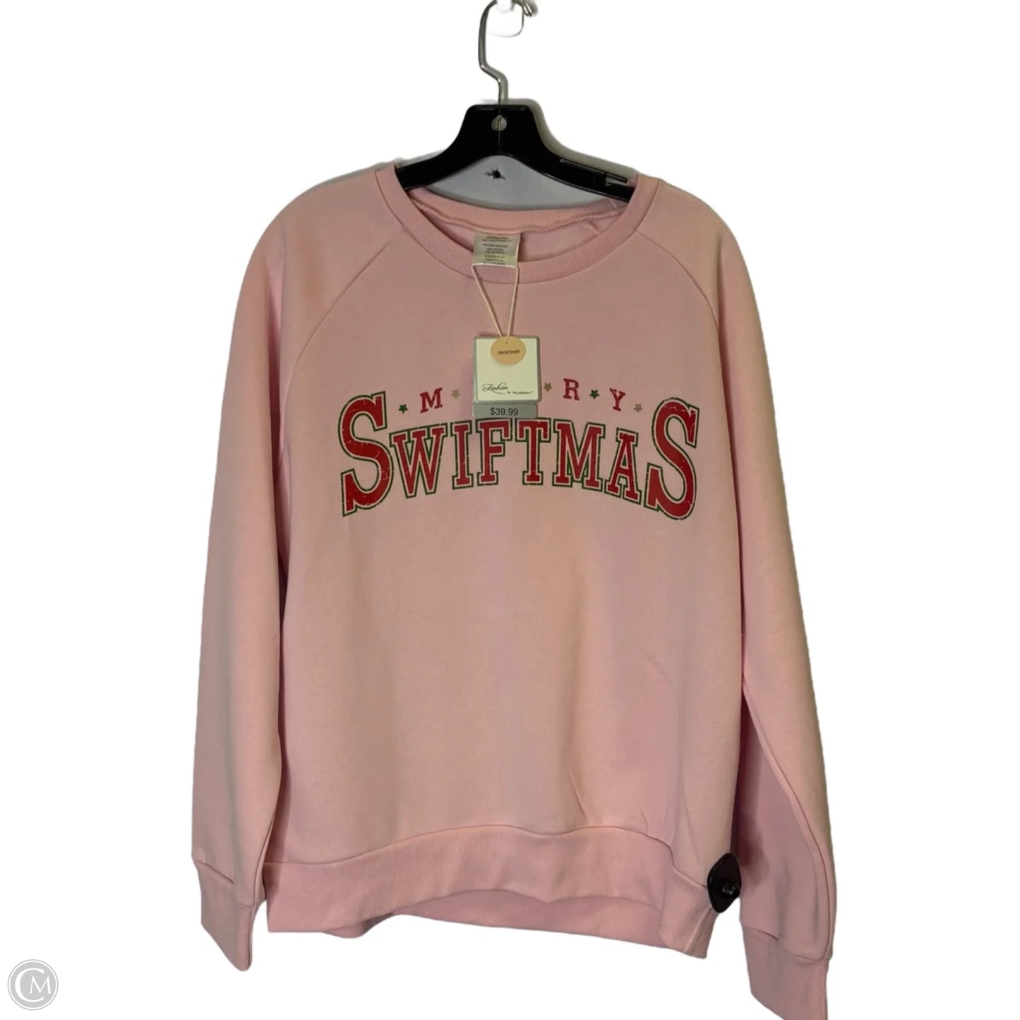 Sweatshirt Crewneck By Clothes Mentor In Pink, Size: M