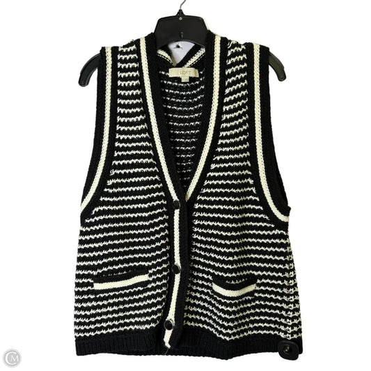 Vest Sweater By Loft In Black, Size: Xl