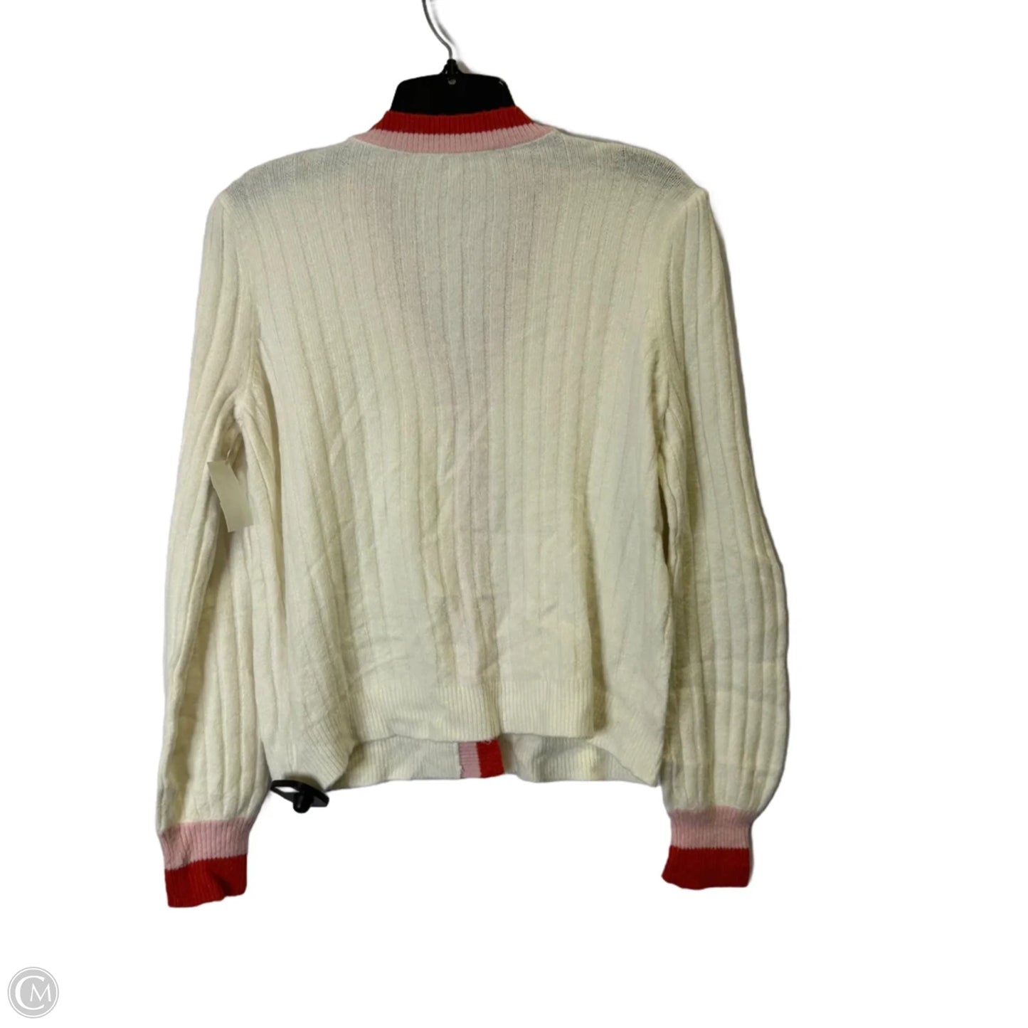 Sweater Cardigan By Loft In White, Size: S