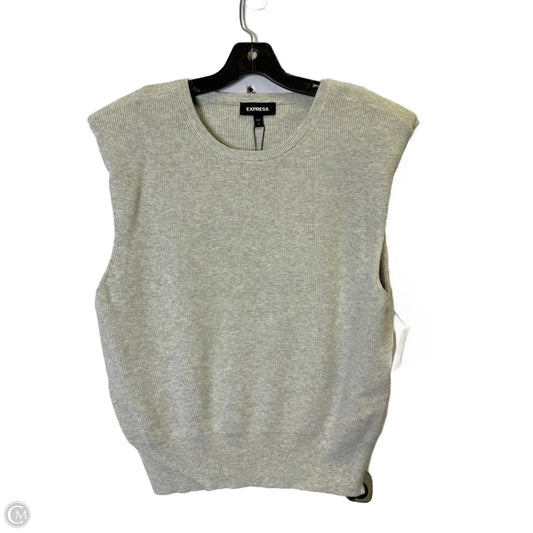 Top Short Sleeve By Express In Grey, Size: M