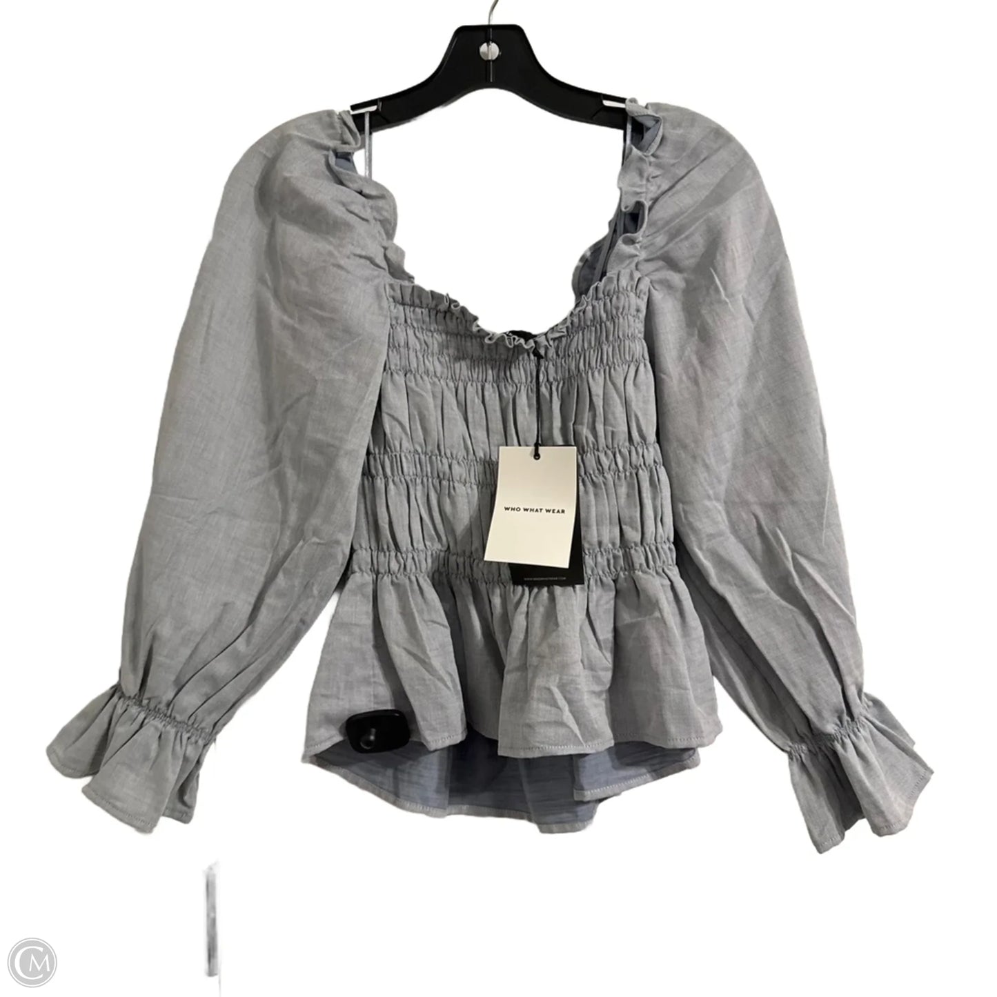 Top Long Sleeve By Who What Wear In Blue, Size: Xs