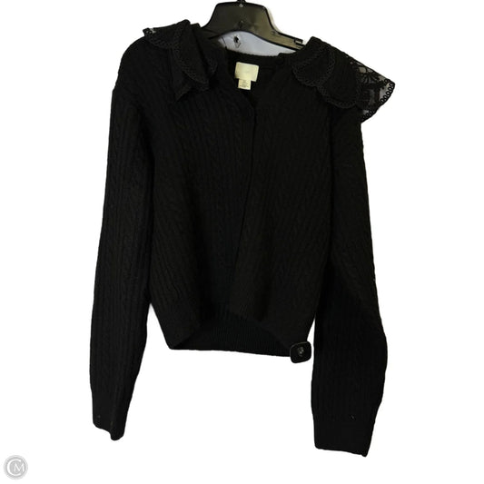 Sweater Cardigan By H&m In Black, Size: S