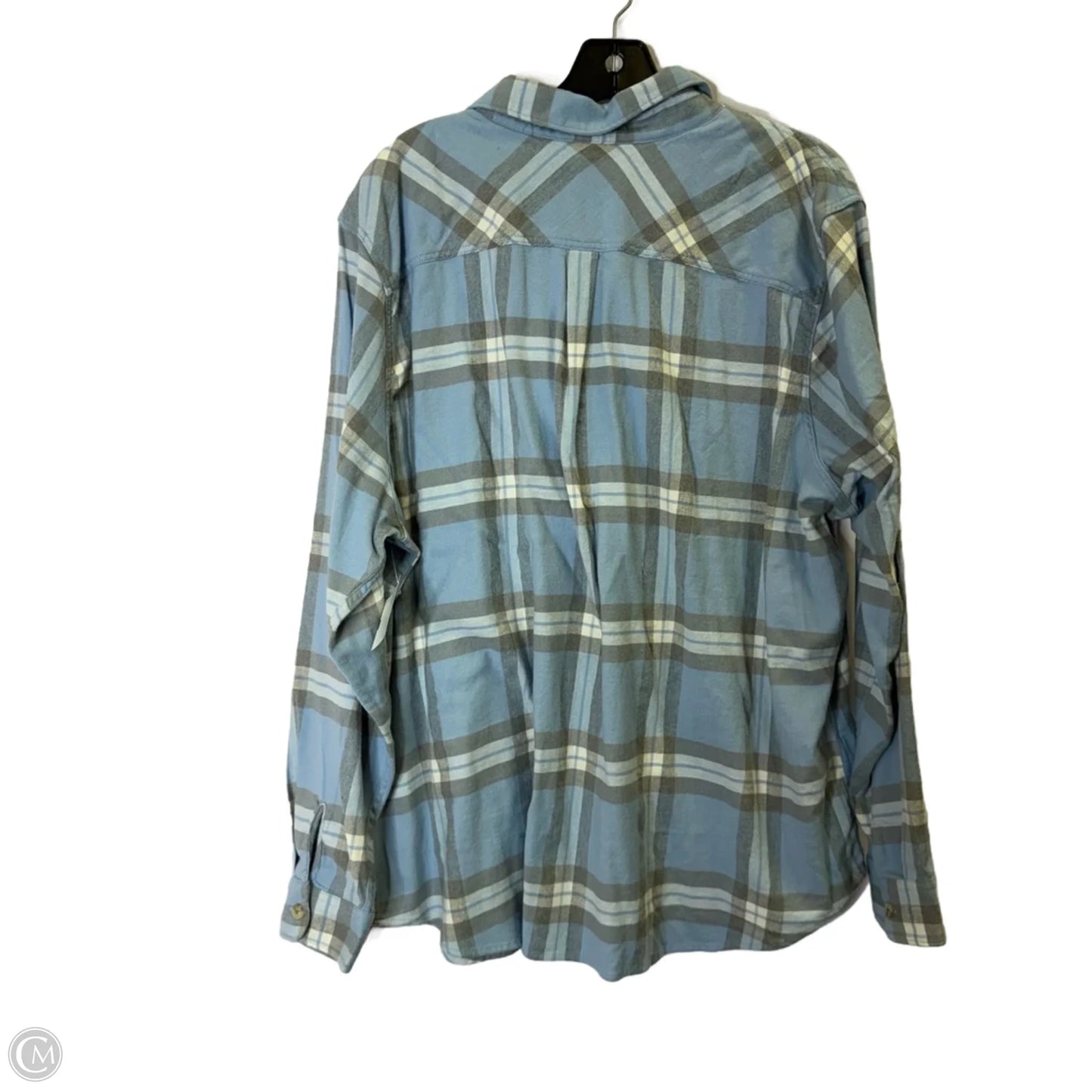 Top Long Sleeve By Eddie Bauer In Blue, Size: 2x