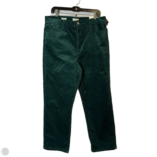 Pants Corduroy By Loft In Green, Size: 16