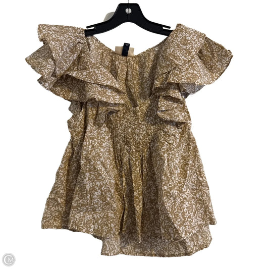 Top Short Sleeve By Universal Thread In Brown, Size: S