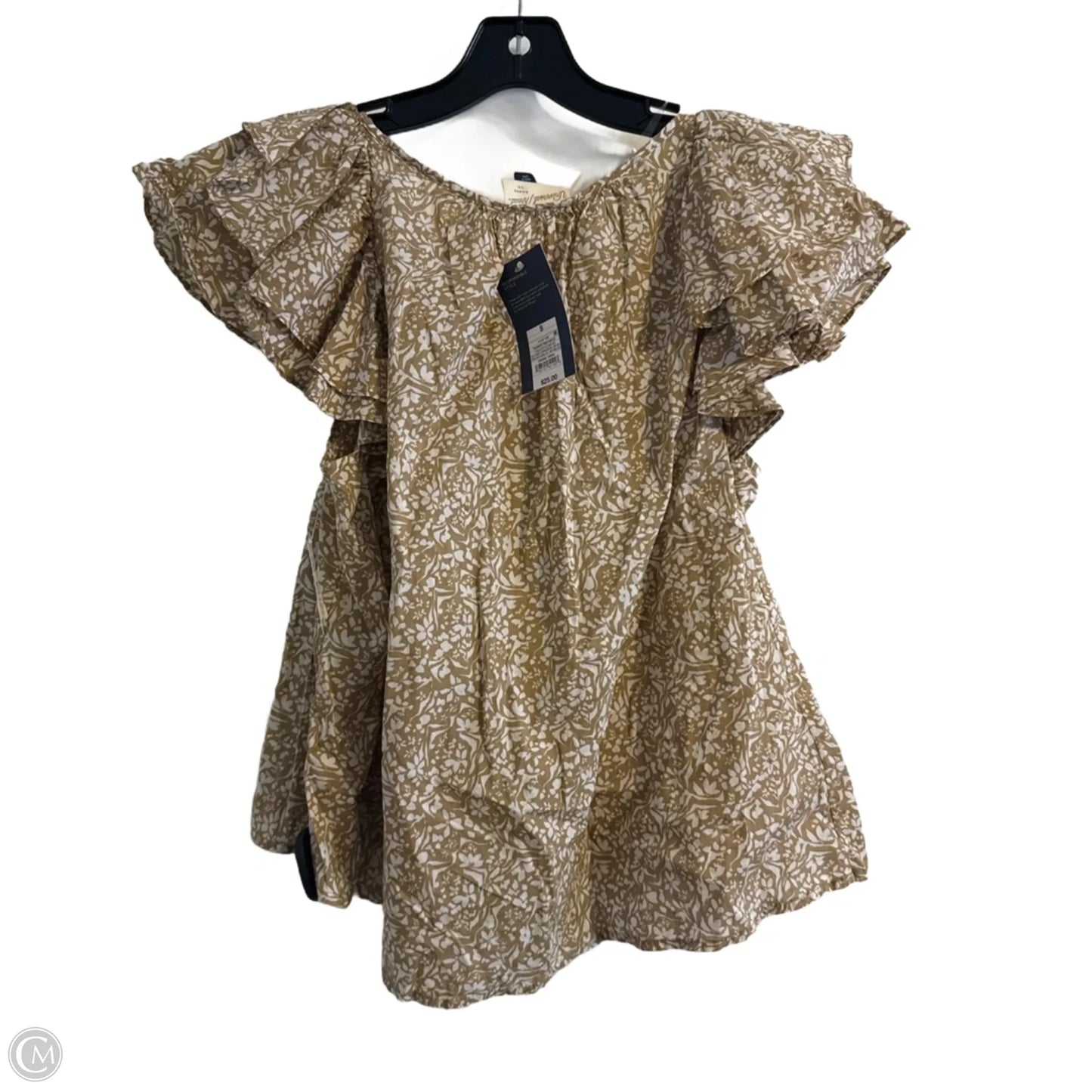 Top Short Sleeve By Universal Thread In Brown, Size: S