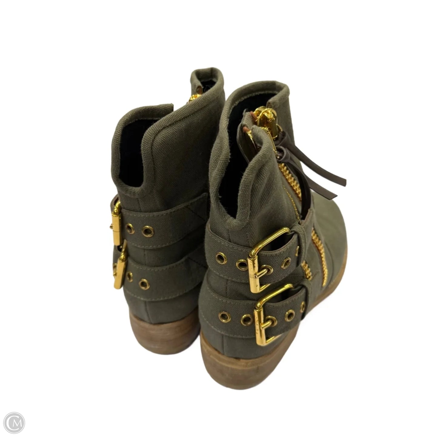 Boots Designer By Giuseppe Zanotti In Green, Size: 9