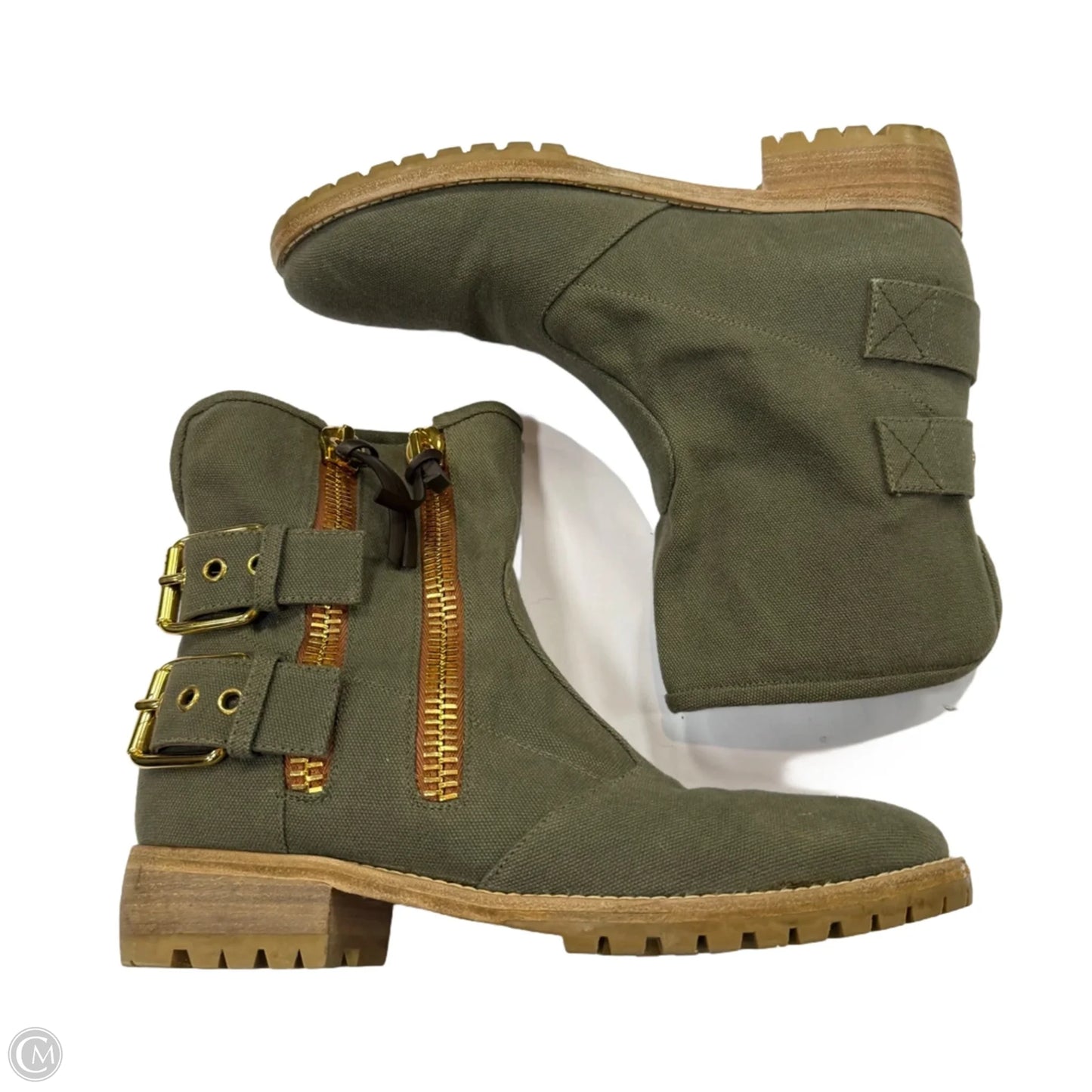 Boots Designer By Giuseppe Zanotti In Green, Size: 9