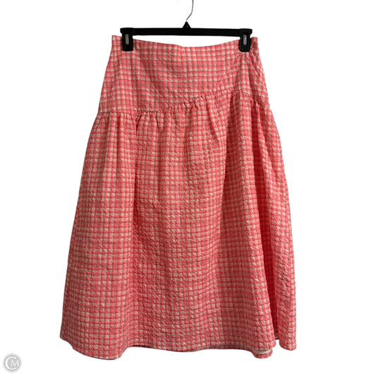 Skirt Midi By Topshop In Pink, Size: 10