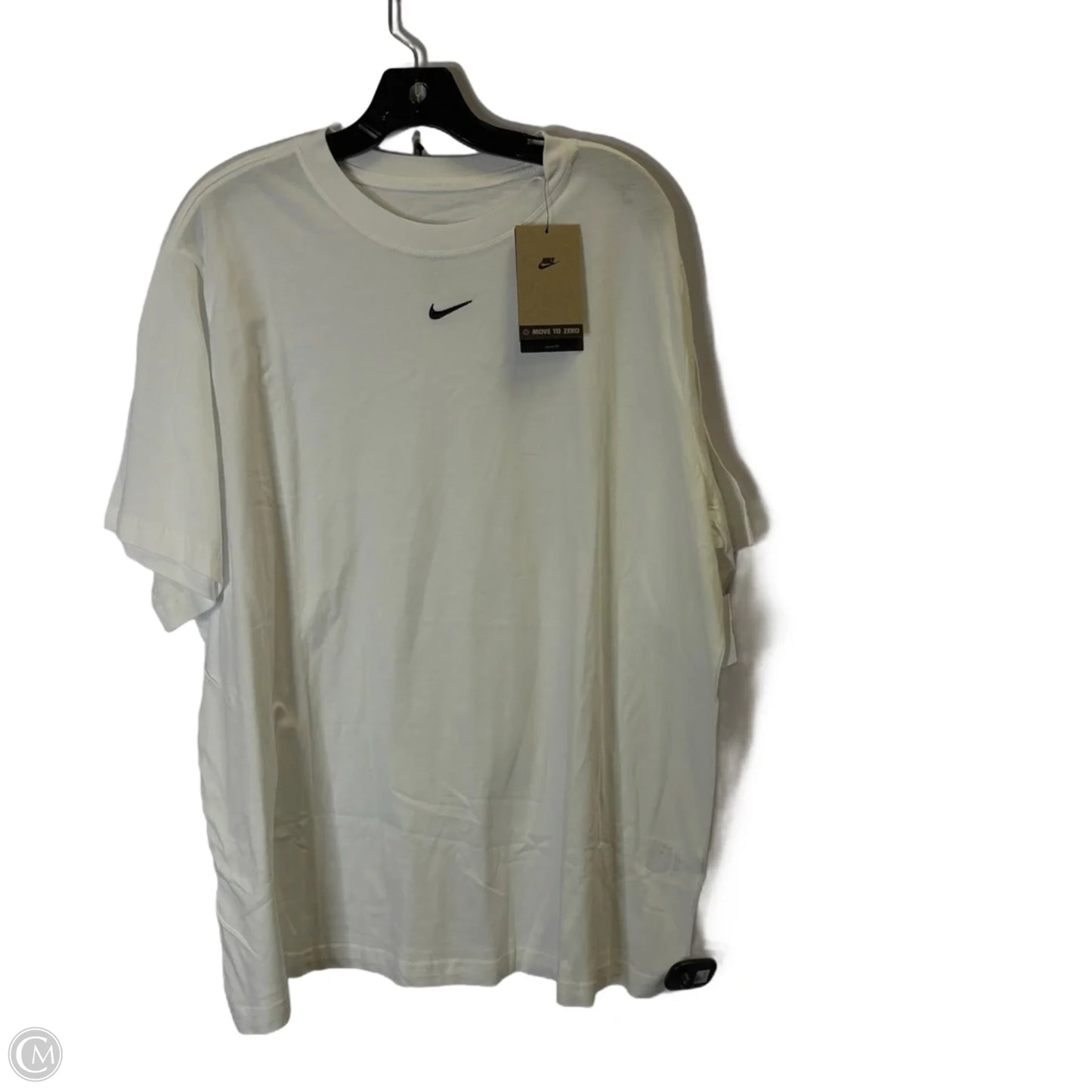 Athletic Top Short Sleeve By Nike Apparel In White, Size: Xl