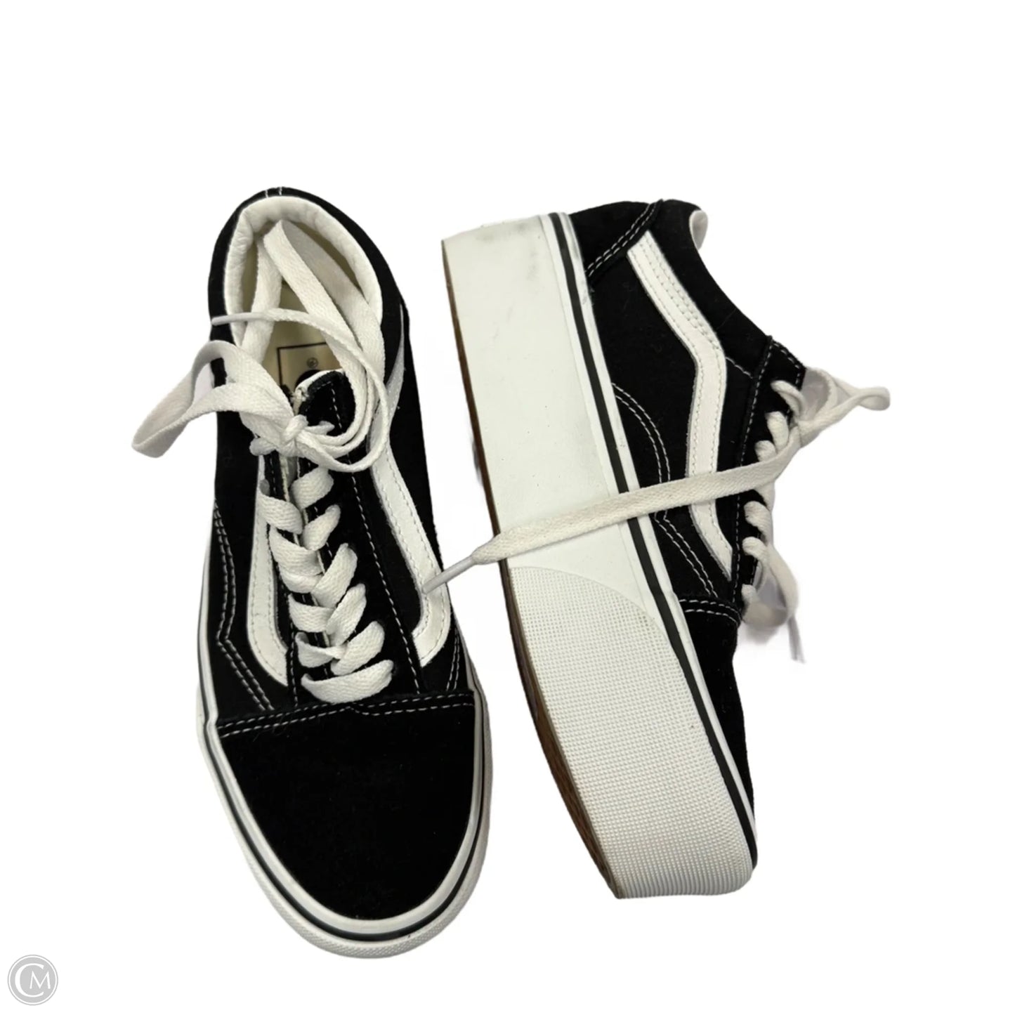 Shoes Sneakers Platform By Vans In Black, Size: 5
