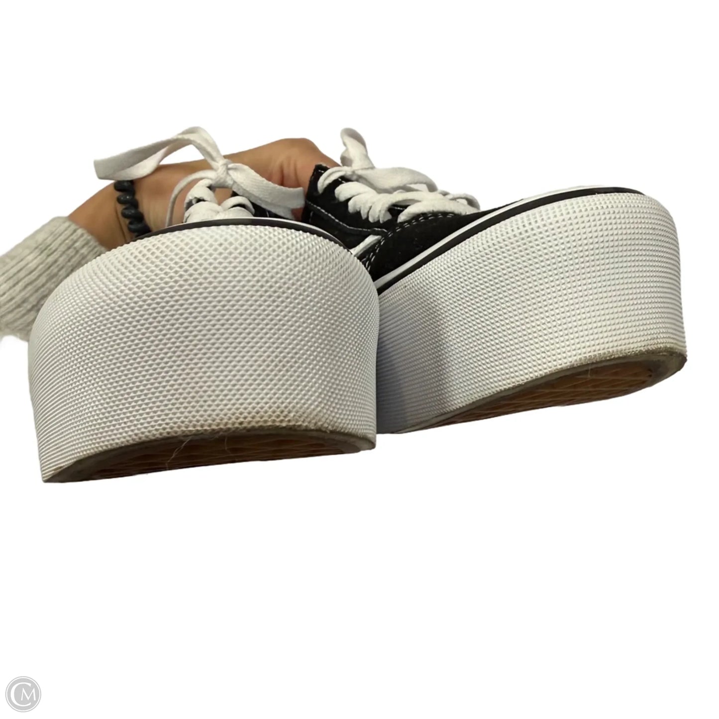 Shoes Sneakers Platform By Vans In Black, Size: 5