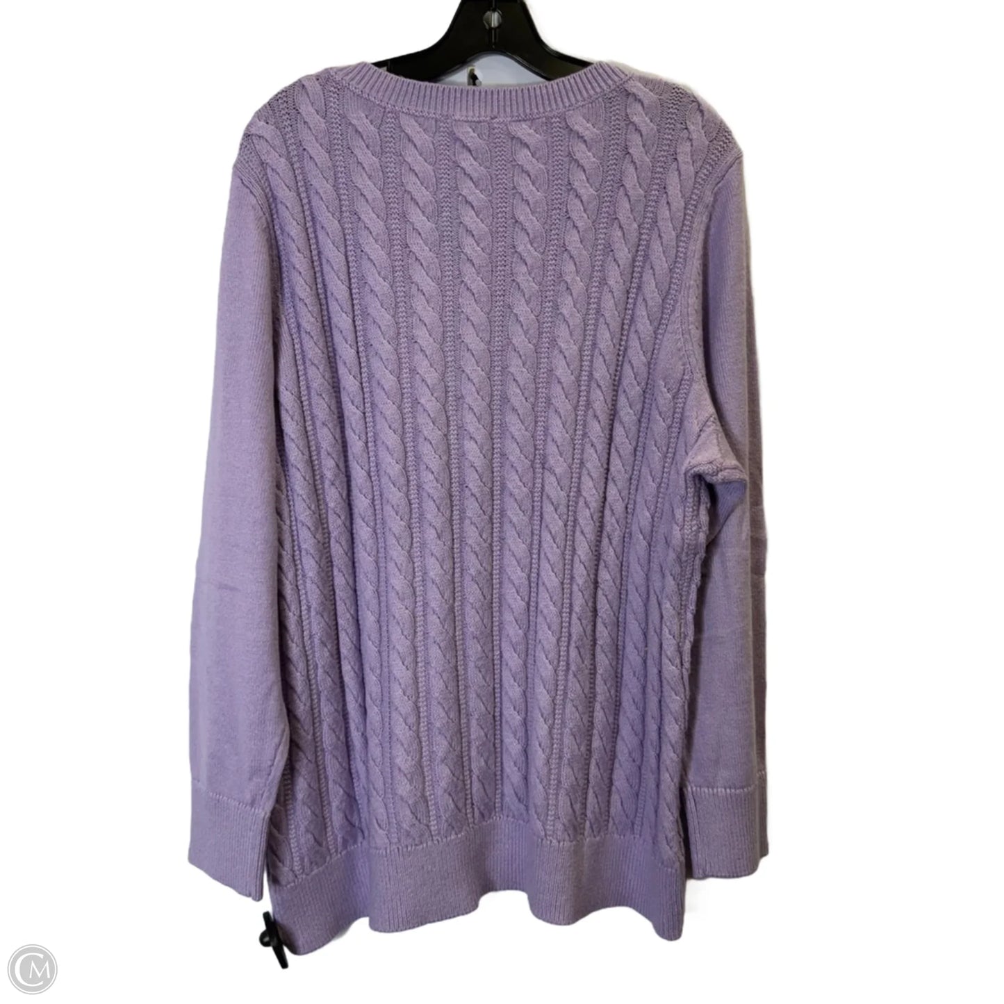 Sweater By Talbots In Purple, Size: 2x
