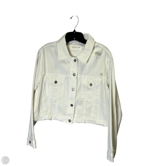 Jacket Denim By Mustard Seed In White Denim, Size: S