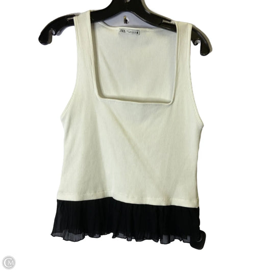Top Sleeveless By Zara In White, Size: S