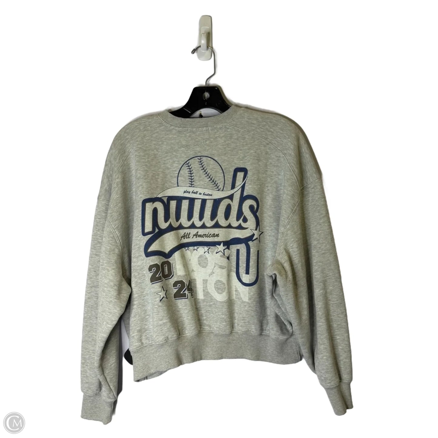 Sweatshirt Crewneck By Cmb In Grey, Size: S