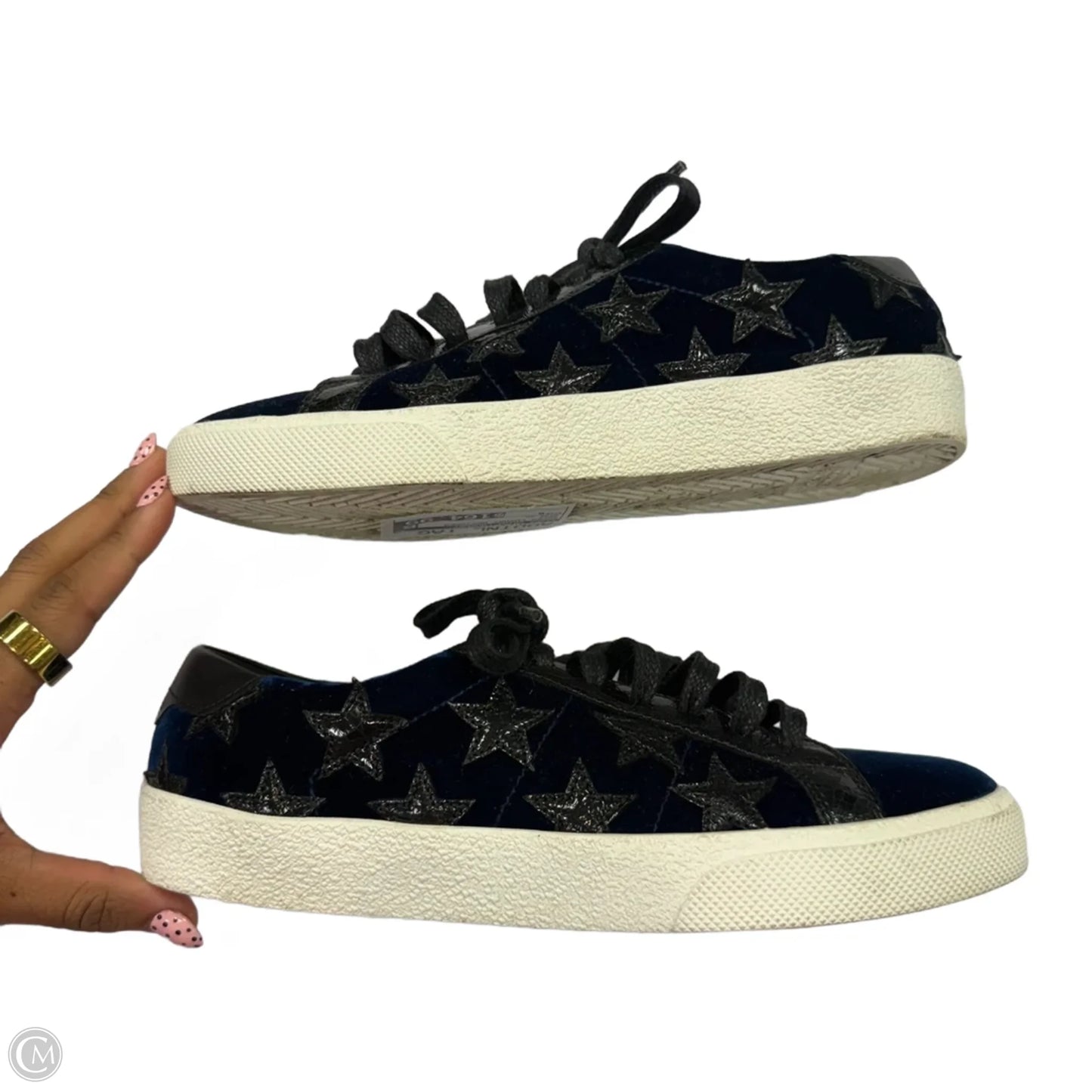 Shoes Luxury Designer By Yves Saint Laurent In Navy, Size: 6
