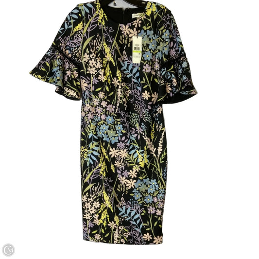 Dress Work By Calvin Klein In Floral Print, Size: 4