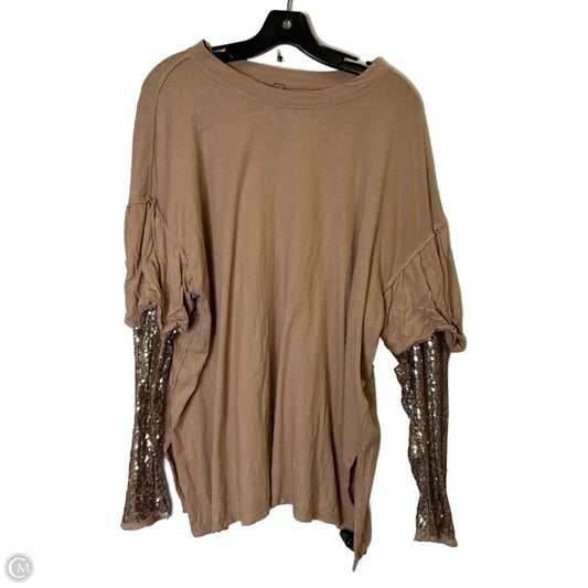 Top Long Sleeve By Free People In Pink, Size: Xs