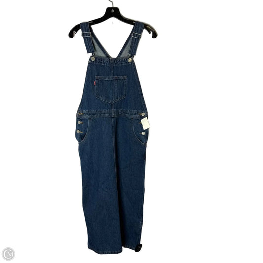 Dress Casual Midi By Levis In Blue Denim, Size: S