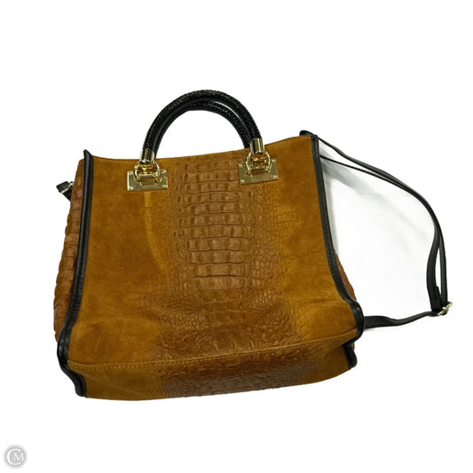 Handbag Leather By Clothes Mentor, Size: Medium