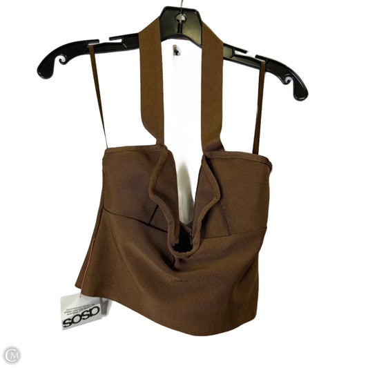 Top Sleeveless By Asos In Brown, Size: 6