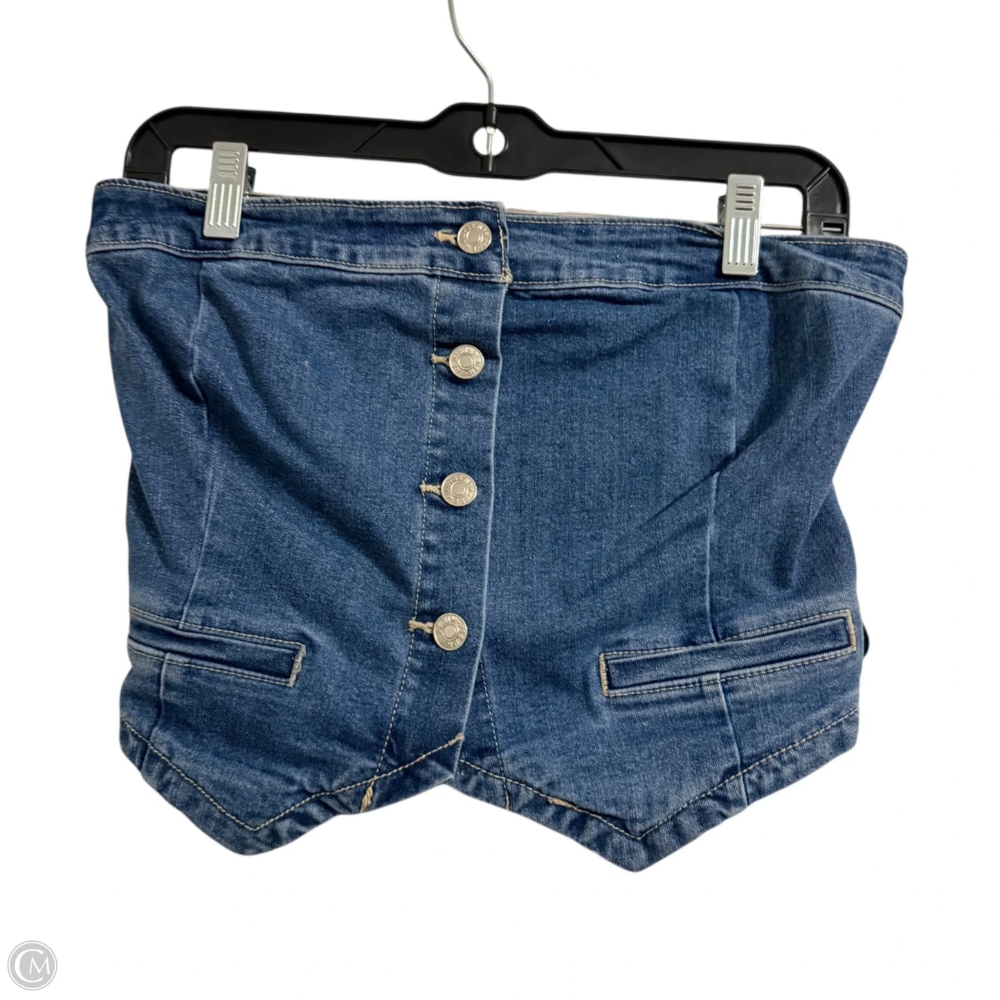 Top Sleeveless By Love Tree In Blue Denim, Size: L