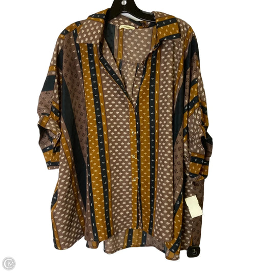 Top Short Sleeve By Ee Some In Multi-colored, Size: M