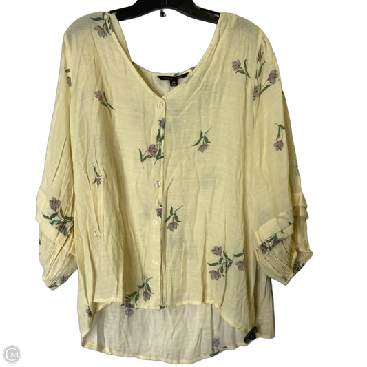 Top Long Sleeve By Zac And Rachel In Cream, Size: Xxl