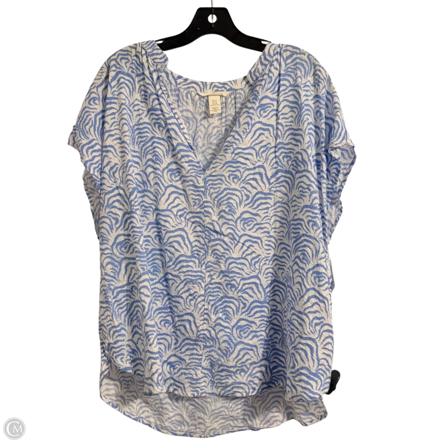 Top Short Sleeve By H&m In Blue, Size: Xl