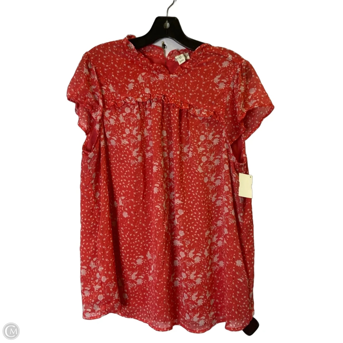 Top Short Sleeve By Joie In Pink, Size: Xl