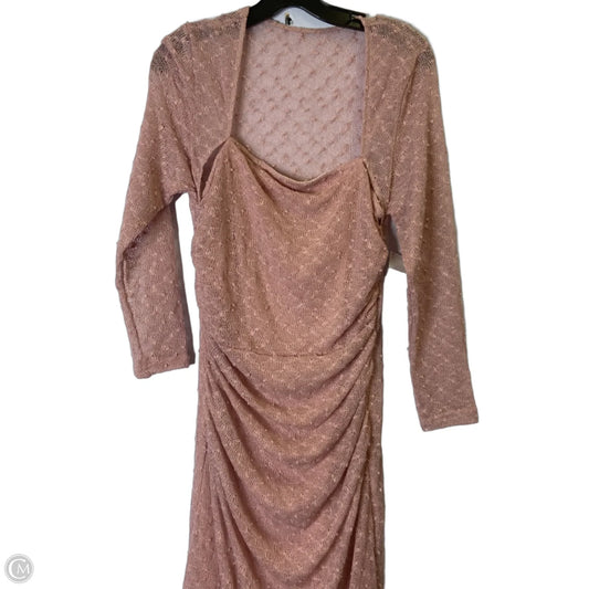 Dress Casual Midi By Shein In Pink, Size: 1x